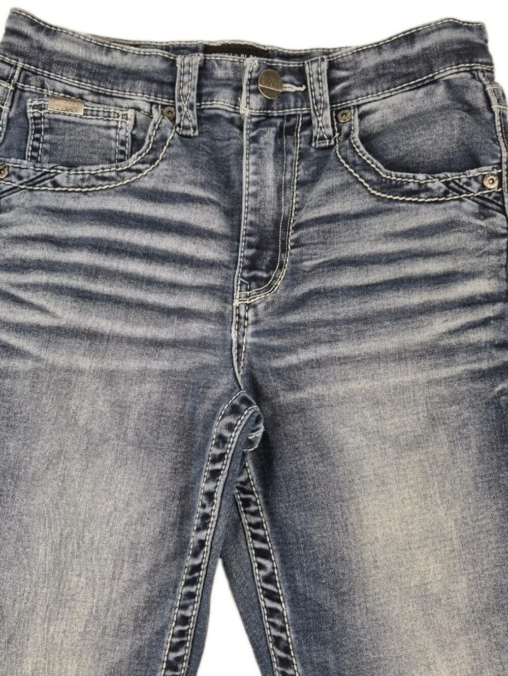 BKE Buckle BLACK Girls 16R Dk Wash Bootcut Jeans 26x27 Adjustable Waist Sku 651